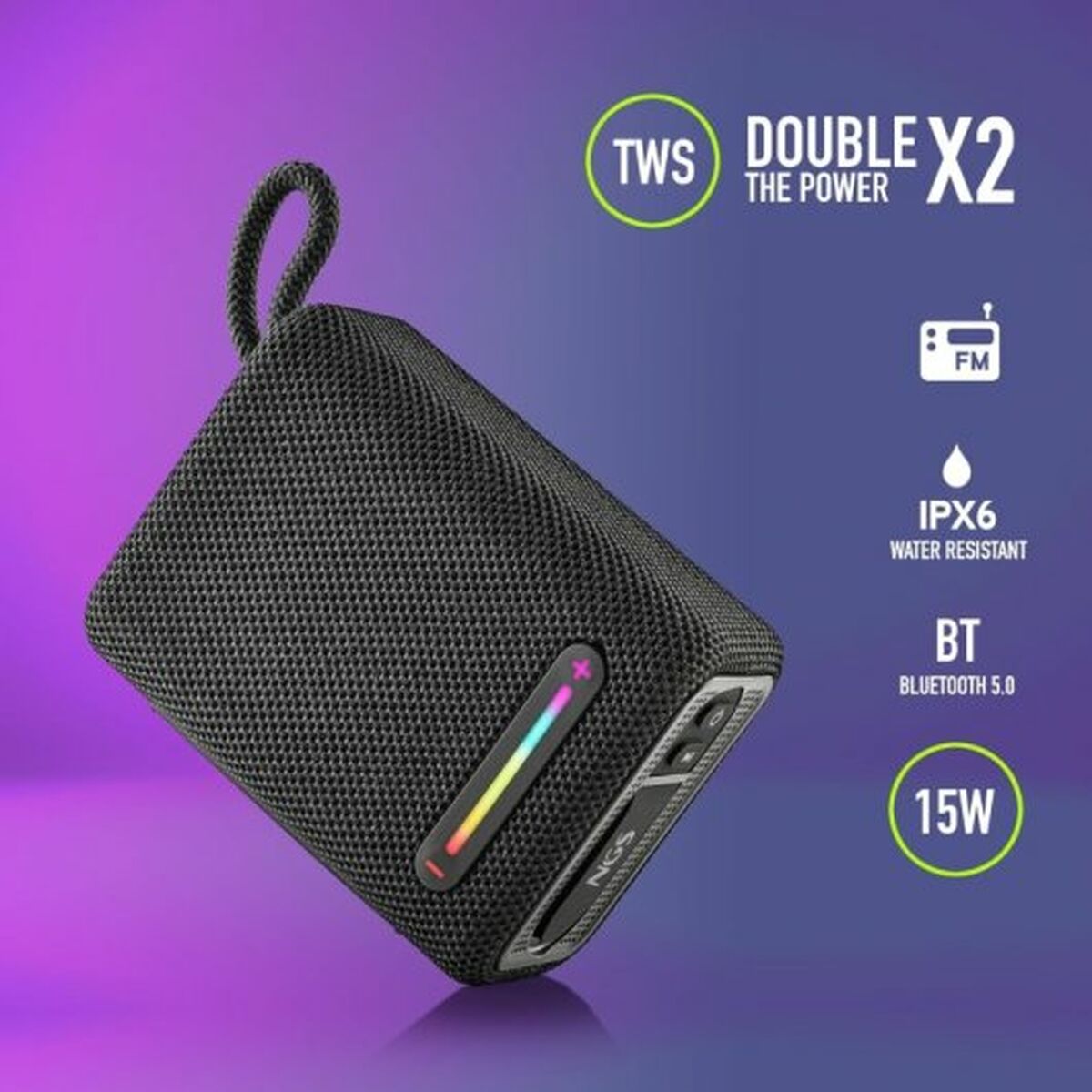Portable Bluetooth Speakers NGS ROLLERFURIA1BLACK-1