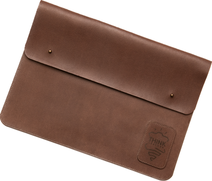 COVER MACBOOK 13" with a flap dark brown-1