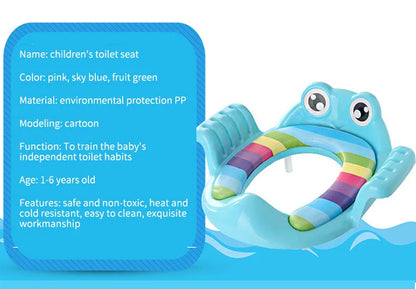 Removable Baby Toilet Training Seat Potties Seat With Armrest Girls Boy Toilet Training Potty Safety Cushion Infant Care Blue-2
