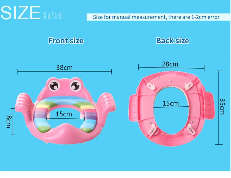 Removable Baby Toilet Training Seat Potties Seat With Armrest Girls Boy Toilet Training Potty Safety Cushion Infant Care- Pink-3