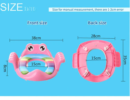 Removable Baby Toilet Training Seat Potties Seat With Armrest Girls Boy Toilet Training Potty Safety Cushion Infant Care- Pink-3