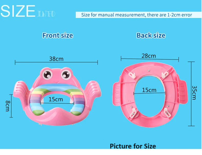 Removable Baby Toilet Training Seat Potties Seat With Armrest Girls Boy Toilet Training Potty Safety Cushion Infant Care Blue-3