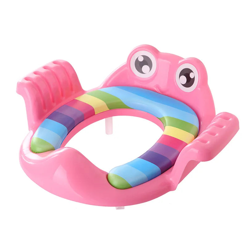 Removable Baby Toilet Training Seat Potties Seat With Armrest Girls Boy Toilet Training Potty Safety Cushion Infant Care- Pink-1