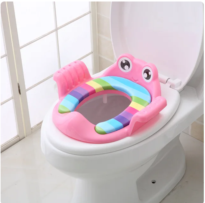 Removable Baby Toilet Training Seat Potties Seat With Armrest Girls Boy Toilet Training Potty Safety Cushion Infant Care- Pink-2